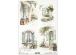 Itd Carta Di Riso Decoupage Tecnica Artigianale Tovagliolo Di Carta-R2582 Cancello Di Pergamena Viste Idilliache