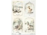 Carta Di Riso Per Decoupage Carta Per Decoupage A3 ITD-1403L Anatre Anatroccoli