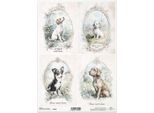 Itd Carta Di Riso Decoupage Tecnica Artigianale Tovagliolo Di Carta-R2566 Cani