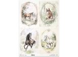 Carta Di Riso Per Decoupage Carta Artigianale Per Decoupage A3 ITD-1411L Cavalli