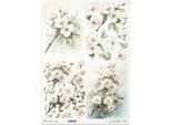Carta Di Riso Per Decoupage Carta Per Decoupage A3 Itd R1429L Fiori Di Melo