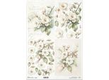 Carta Di Riso Per Decoupage Carta Per Decoupage A3 Itd R1428L Fiori Di Melo