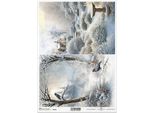 Itd Carta Di Riso Decoupage Tecnica Artigianale Tovagliolo Di Carta-R2554 Snowbirds Inverno