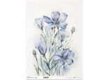 Carta Di Riso Per Decoupage Carta Artigianale Per Decoupage A3 ITD-1308L Fiori D'estate