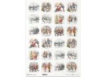 Carta Di Riso Per Decoupage Carta Artigianale Per Decoupage A3 ITD-1291L Immagini Invernali, Giochi Invernali Per Bambini