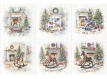 Set Di Carta Per Scrapbooking Reisfeld - Itd - RSM133 Caminetto Con Cavallo A Dondolo