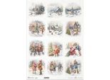 Carta Di Riso Per Decoupage Carta Per Decoupage A3 ITD-1269L Città D'inverno