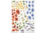Itd Carta Di Riso Decoupage Tecnica Artigianale Tovagliolo Di Carta-R2422 Fiori Estivi Papaveri Fiordalisi