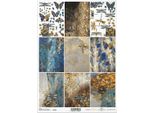 Itd Carta Di Riso Decoupage Artigianale Tecnica Dei Tovaglioli Di Carta-R2414 Farfalle Libellule - Ispirato A Klimt