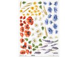 Carta Di Riso Per Decoupage Carta Per Decoupage A3 ITD-1261L Fiori Di Campo Papaveri Fiordalisi