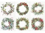 Set Di Carta Craft Per Scrapbooking Riso - Itd - RSM141 Ghirlande Natalizie