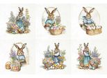 Set Di Carta Di Riso - Itd - RSM119 Coniglietti Con Uova Di Pasqua