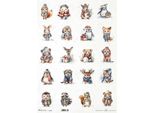 Carta Di Riso Per Decoupage A3 ITD-1144L Animali Invernali