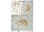 Carta Di Riso Per Decoupage Carta Artigianale Per Decoupage A3 R1458L Fiori 3D Bouquet