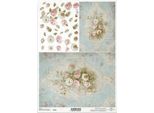 Carta Di Riso Per Decoupage Carta Artigianale Per Decoupage A4 R2619 Bouquet Di Fiori 3D