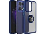 Avizar, Hulle Oppo Reno 13 Anello Magnetico Traslucido, Blu Scuro