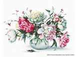 Luca-S Set Per Punto Croce "Peonie"", Schema Contato, 34,5X23Cm"