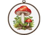 Luca-S Kit Per Ricamo A Punto Croce Con Cerchio "Amanita Muscaria"", Schema Di Conteggio, 11X13Cm"
