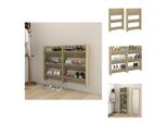 Vidaxl Scarpiere A Muro 2 Pezzi Rovere Sonoma 60X18X90Cm Materiale Legno - Scarpiere E Armadietti