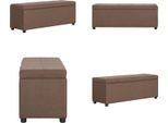 Vidaxl Panca Con Vano Portaoggetti 116 Cm In Poliestere Marrone - Panca - Panche - Panca Da Corridoio - Panche Da Corridoio