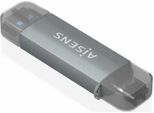 Lettore Di Schede Esterno Aisens ASCR-2AC08-GR Grigio (1 Pezzo)
