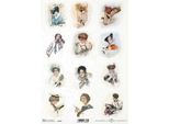 Itd Carta Di Riso Decoupage Tecnica Artigianale Tovagliolo Di Carta R2277 Vintage, Passioni Femminili, Donne