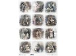 Carta Di Riso Per Decoupage A3 ITD-1101L Vintage Christmas