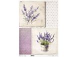 Carta Di Riso Per Decoupage A3 ITD-1080L Lavanda, Puntini