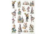 Itd Carta Di Riso Carta Per Decoupage A3 Coniglietto Di Pasqua 1009L
