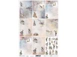 Itd Carta Di Riso Decoupage Carta Artigianale Tecnica Tovagliolo Di Carta Morbida, Coniglietti Di Pasqua, Fiori Di Primavera R2170