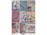 Itd Carta Di Riso Per Decoupage, Papaveri, Tessuto, Bouquet R2119