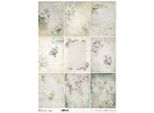 Itd Carta Di Riso Per Decoupage A3 - 907L Fiori Di Frutta, Nontiscordardime, Viole Del Pensiero, Mughetto, Camomilla