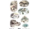 Itd Carta Di Riso Per Decoupage, R993 Viste D'inverno