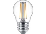 Philips Lampadina Led E27 4,3W (40W) Candela Trasparente Bianco Caldo 470Lm P45