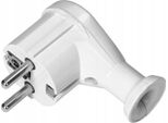 Spina Elettrica Ad Angolo 2P+Z UNI-SCHUKO Con Messa A Terra Bianco Orno