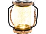Lanterna Solare Da Esterno Lanterna Solare 15 Cm Lanterna A Led Luce Solare IP44 Resistente Alle Intemperie Sospensione Lampada Solare Decorativa Lampada Da Esterno Lanterna A Sospensione