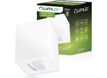 Faretto A Superficie Lumiled, Lampada A Soffitto A Superficie, Luce A Superficie, Faretto A Soffitto, Angolare, Orientabile Di 15°, Bianco, Faretto A Spot In Alluminio, Attacco GU10, 230V, Lunghezza: 8,5Cm, Altezza: 11,5Cm