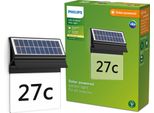 Lampada Da Parete Solare A Led Per L'illuminazione Del Numero Civico Enkara 0,2W 2700K 17Lm IP44 Nero Philips