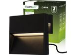 Lumiled Applique Da Esterno 5W Moderno 230V 4000 K Bianco Neutro Lampada Da Parete Lampada Da Esterno Lampada Da Parete Vetro Temperato Alluminio Nero IP54 Impermeabile Esterno Giardino Lampada Da Giardino
