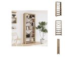 Vidaxl Libreria 7 Scomparti 80X30X200 Cm In Legno Massiccio Di Acacia - Librerie E Scaffalature