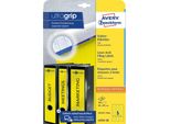 Avery Zweckform® L4751-20 L4751-20 Etichette Per Cartelle - Strette/Lunghe, (A4 - 20 Fogli) 100 Pezzi, Giallo