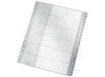 Leitz 1261-00-85 1261 Indice - A - Z, Pp, A4 Extra Largo, 24 Fogli, Grigio