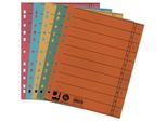 Q-Connect® KF00642 Fogli Divisori, Tinta Unita - A4 Extra Larghi, Assortiti (5 Colori), 100 Pezzi (5X20)