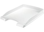 Leitz 5237-00-01 5237 Briefkorb Flach Plus - A4, Extra Flach, Polystrol, Weiß