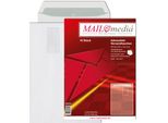 Mayer-Network 30002546 Buste B4, Con Tasca Per Indirizzo, Adesivo Sensibile Alla Pressione, 120 G/M², Bianco, 10 Pezzi