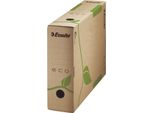 Scatola Archivio Esselte Eco, Din A4, Marrone (L)80 Mm In Cartone Riciclato Al 100%, 100% Riciclabile, - 25 Pezzi (623916)