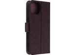 Custodia In Pelle Finta Con Funzione Stand Per Apple Iphone 15 Plus - Viola Scuro