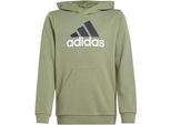 Adidas Essentials Maglia In Cotone Con Grande Logo Bicolore Kinder GrüN 164