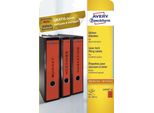 Avery Zweckform® L4752-20 L4752-20 Etichette Per Cartelle - Larghe/Lunghe, (A4 - 20 Fogli) 60 Pezzi, Rosso