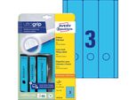 Avery Zweckform® L4753-20 L4753-20 Etichette Per Cartelle - Larghe/Lunghe, (A4 - 20 Fogli) 60 Pezzi, Blu